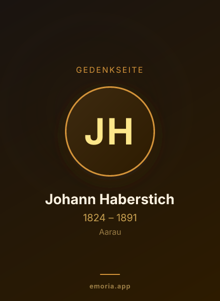 Gedenkportrait von Johann Haberstich
