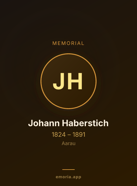 Memorial portrait of Johann Haberstich