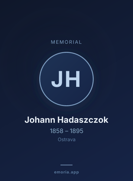Memorial portrait of Johann Hadaszczok