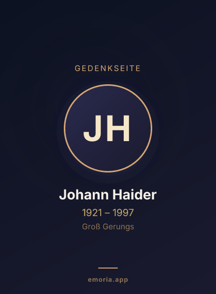 Gedenkportrait von Johann Haider