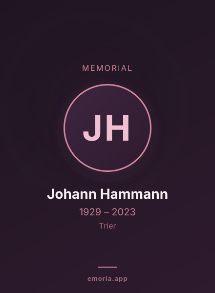 Memorial portrait of Johann Hammann