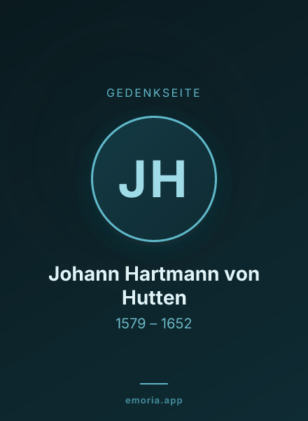 Gedenkportrait von Johann Hartmann von Hutten