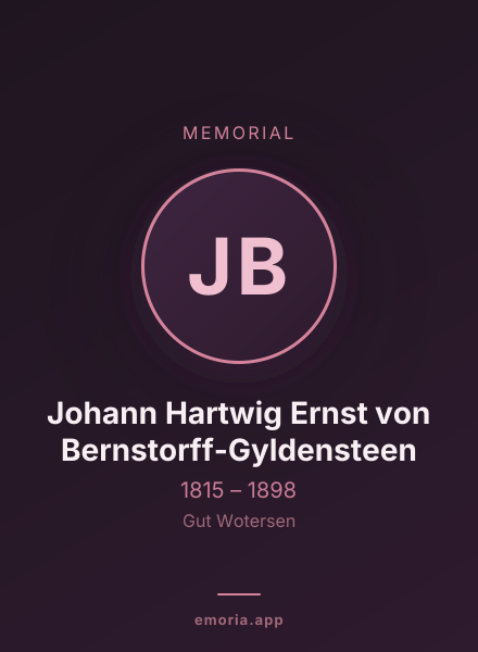 Memorial portrait of Johann Hartwig Ernst von Bernstorff-Gyldensteen