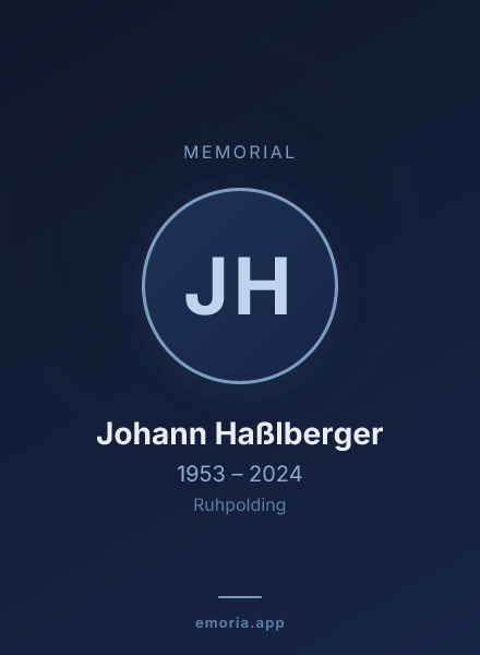 Memorial portrait of Johann Haßlberger