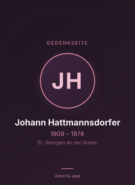 Gedenkportrait von Johann Hattmannsdorfer