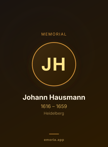 Memorial portrait of Johann Hausmann