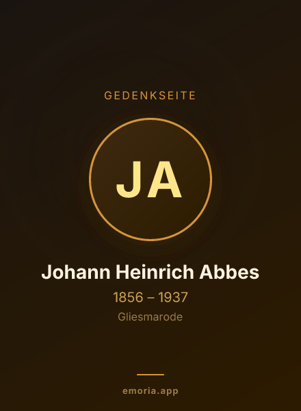 Gedenkportrait von Johann Heinrich Abbes