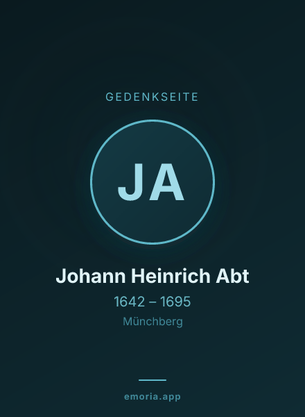 Gedenkportrait von Johann Heinrich Abt