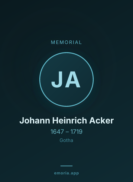 Memorial portrait of Johann Heinrich Acker