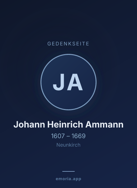 Gedenkportrait von Johann Heinrich Ammann