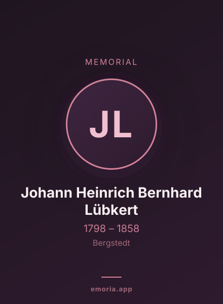 Memorial portrait of Johann Heinrich Bernhard Lübkert