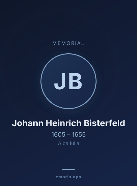 Memorial portrait of Johann Heinrich Bisterfeld