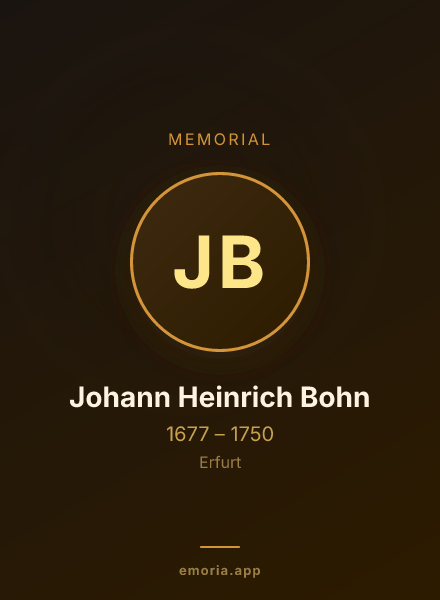 Memorial portrait of Johann Heinrich Bohn