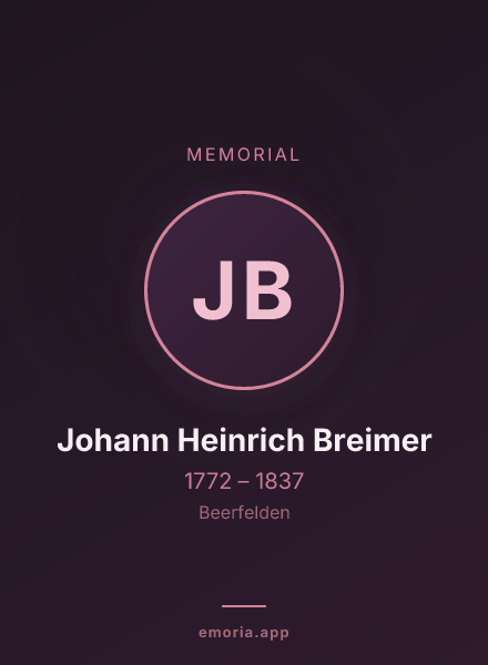 Memorial portrait of Johann Heinrich Breimer