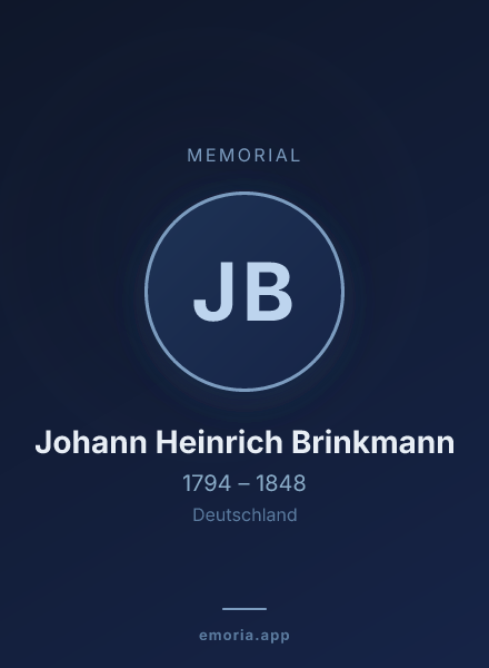 Memorial portrait of Johann Heinrich Brinkmann