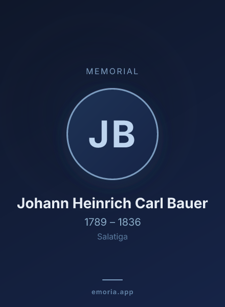 Memorial portrait of Johann Heinrich Carl Bauer