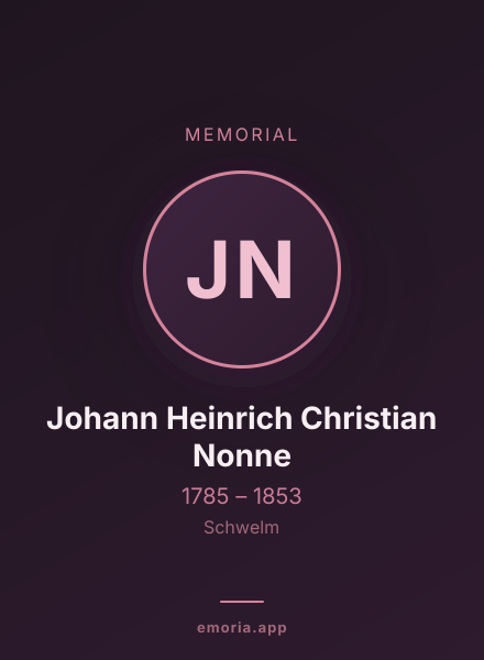 Memorial portrait of Johann Heinrich Christian Nonne