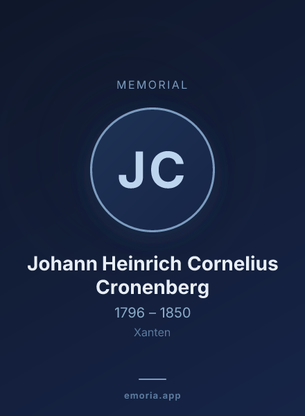 Memorial portrait of Johann Heinrich Cornelius Cronenberg