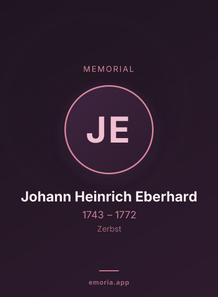 Memorial portrait of Johann Heinrich Eberhard