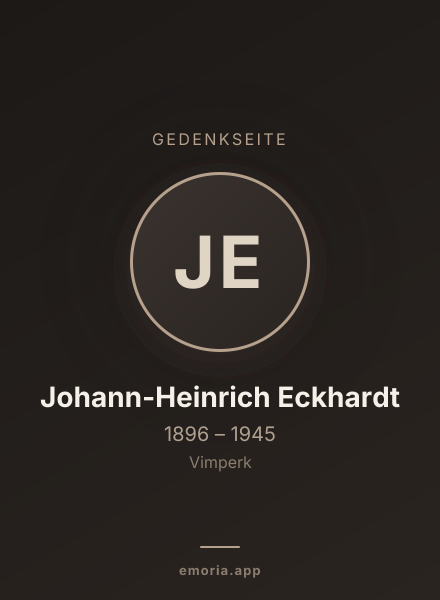 Gedenkportrait von Johann-Heinrich Eckhardt