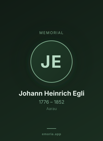 Memorial portrait of Johann Heinrich Egli