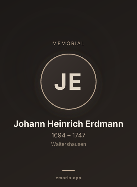 Memorial portrait of Johann Heinrich Erdmann