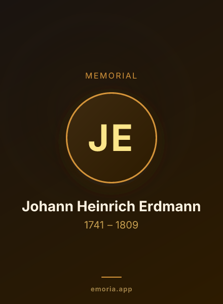 Memorial portrait of Johann Heinrich Erdmann