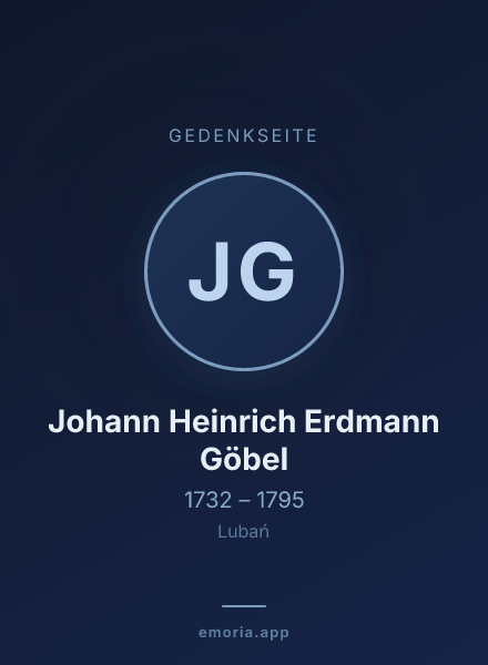 Gedenkportrait von Johann Heinrich Erdmann Göbel