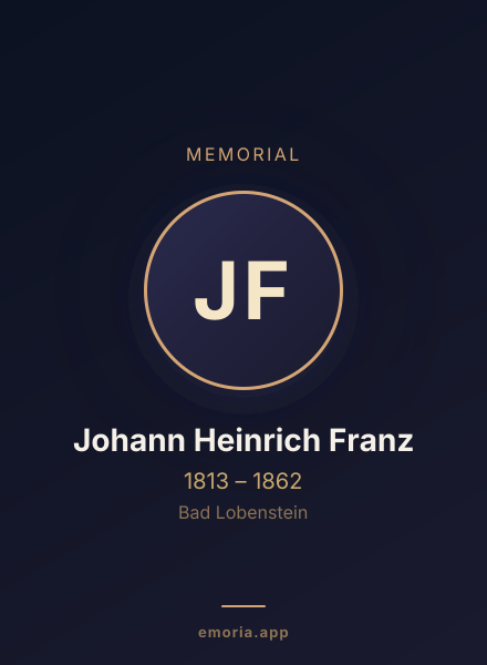 Memorial portrait of Johann Heinrich Franz