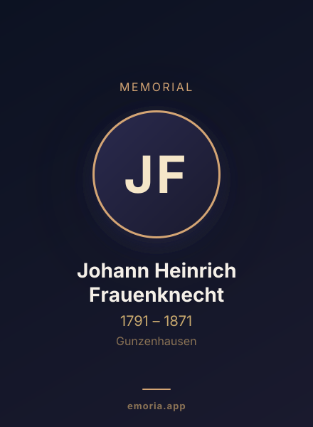 Memorial portrait of Johann Heinrich Frauenknecht