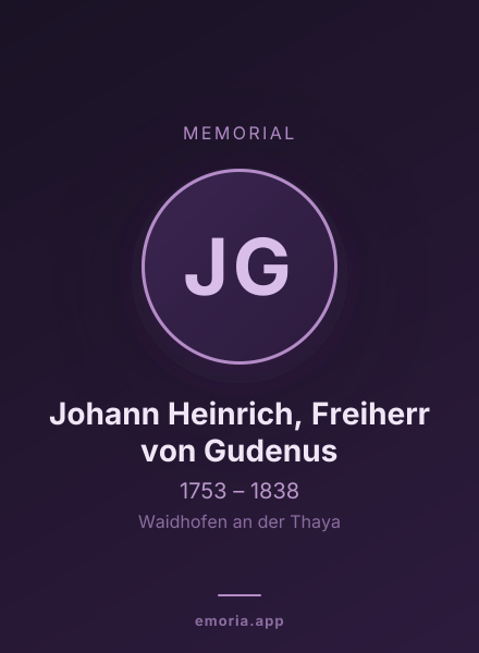 Memorial portrait of Johann Heinrich, Freiherr von Gudenus