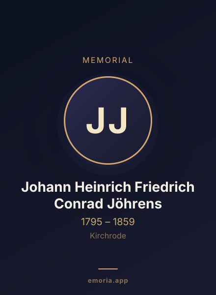 Memorial portrait of Johann Heinrich Friedrich Conrad Jöhrens