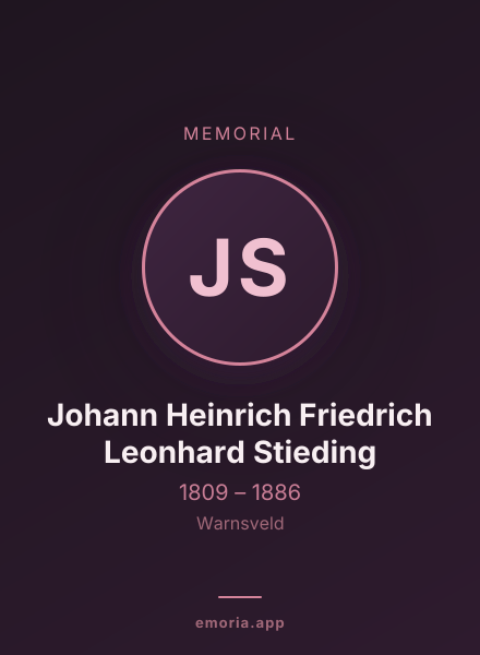 Memorial portrait of Johann Heinrich Friedrich Leonhard Stieding