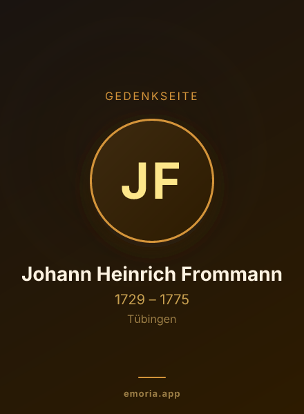 Gedenkportrait von Johann Heinrich Frommann