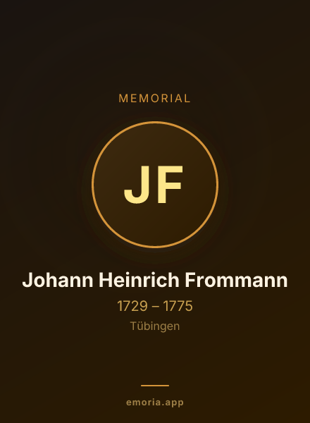 Memorial portrait of Johann Heinrich Frommann