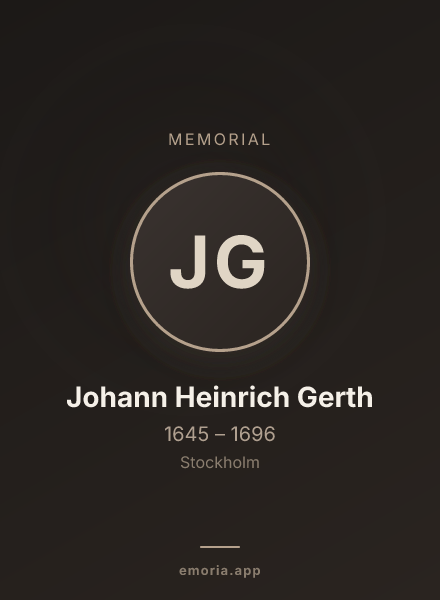 Memorial portrait of Johann Heinrich Gerth