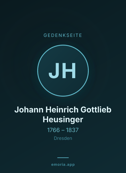 Gedenkportrait von Johann Heinrich Gottlieb Heusinger