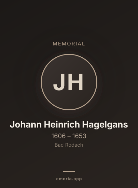 Memorial portrait of Johann Heinrich Hagelgans