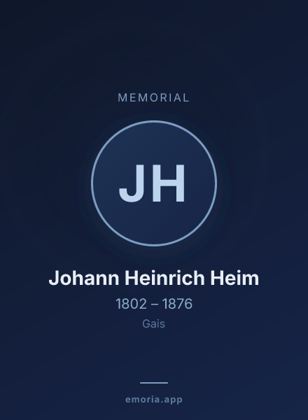 Memorial portrait of Johann Heinrich Heim