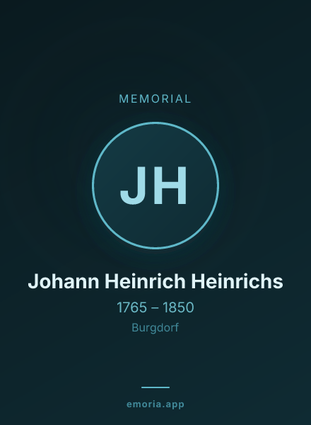 Memorial portrait of Johann Heinrich Heinrichs