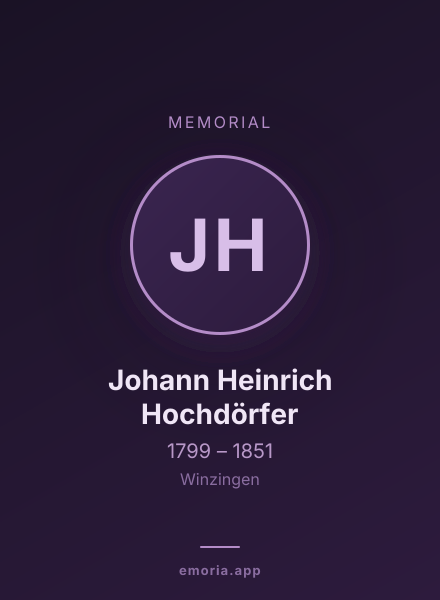 Memorial portrait of Johann Heinrich Hochdörfer