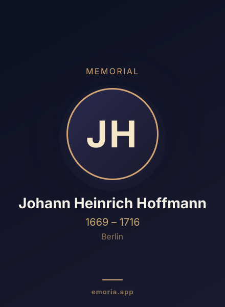 Memorial portrait of Johann Heinrich Hoffmann