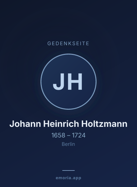 Gedenkportrait von Johann Heinrich Holtzmann