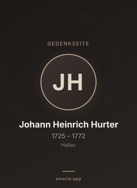 Gedenkportrait von Johann Heinrich Hurter