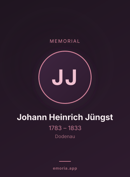 Memorial portrait of Johann Heinrich Jüngst