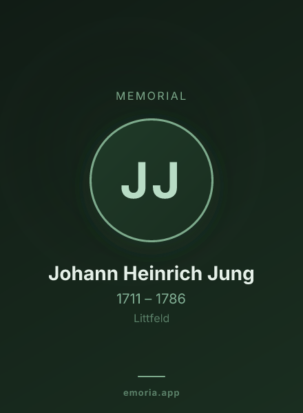 Memorial portrait of Johann Heinrich Jung