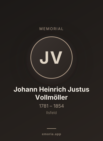 Memorial portrait of Johann Heinrich Justus Vollmöller
