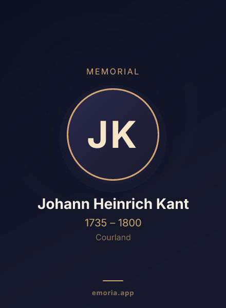 Memorial portrait of Johann Heinrich Kant