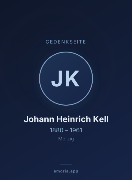 Gedenkportrait von Johann Heinrich Kell