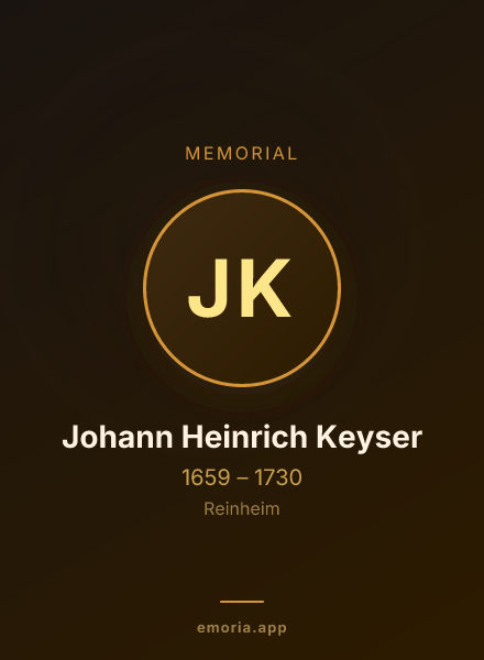 Memorial portrait of Johann Heinrich Keyser